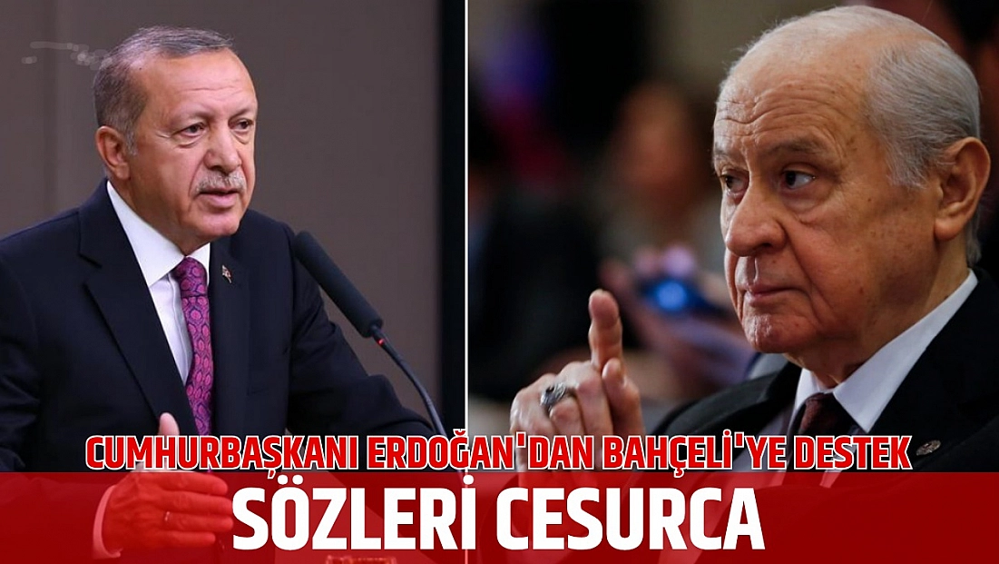 Cumhurbaşkanı Erdoğan'dan Bahçeli'ye destek: Sözleri cesurca
