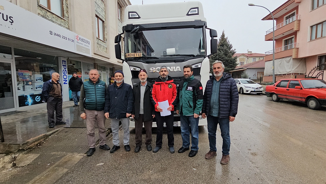 Filistin ve Suriye'ye yardım tırı