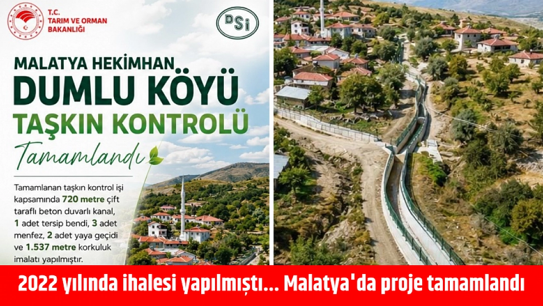 2022 yılında ihalesi yapılmıştı... Malatya'da proje tamamlandı