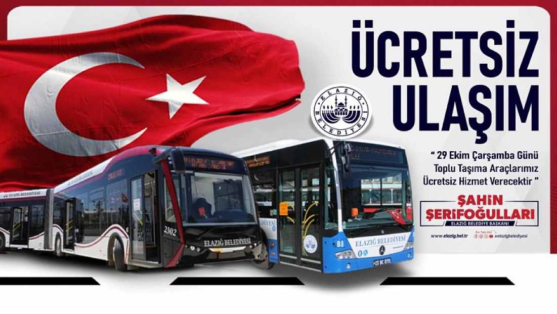 29 Ekim’de toplu ulaşım ücretsiz olacak