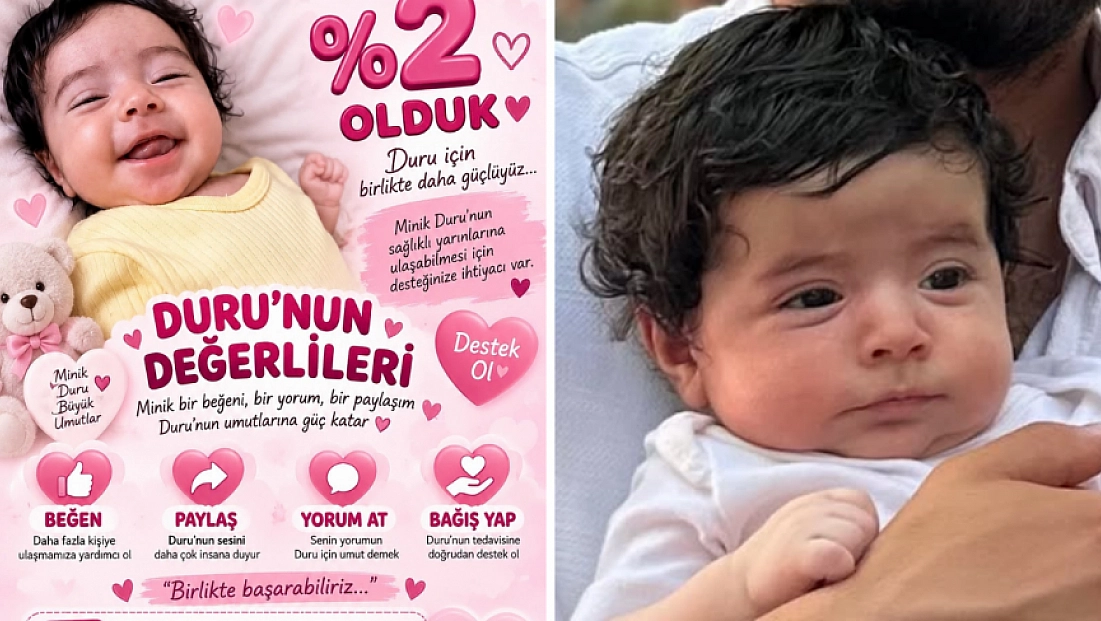 3,5 aylık Duru SMA Tip-1 ile mücadele ediyor: Hayırseverlerden destek bekleniyor