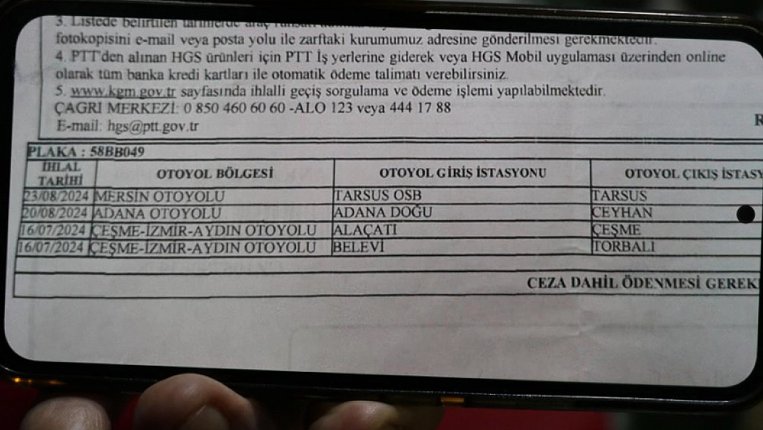 Abdullah Yiğit gitmediği şehirlerden trafik cezası geldi