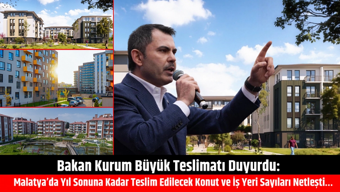 Bakan Kurum Büyük Teslimatı Duyurdu: Malatya’da Yıl Sonuna Kadar Teslim Edilecek Konut ve İş Yeri Sayıları Netleşti…