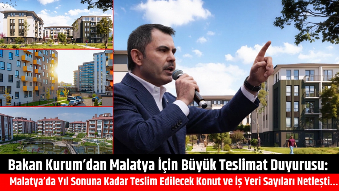 Bakan Kurum’dan Malatya İçin Büyük Teslimat Duyurusu: Malatya’da Yıl Sonuna Kadar Teslim Edilecek Konut ve Kırsal Ev Sayıları Netleşti…