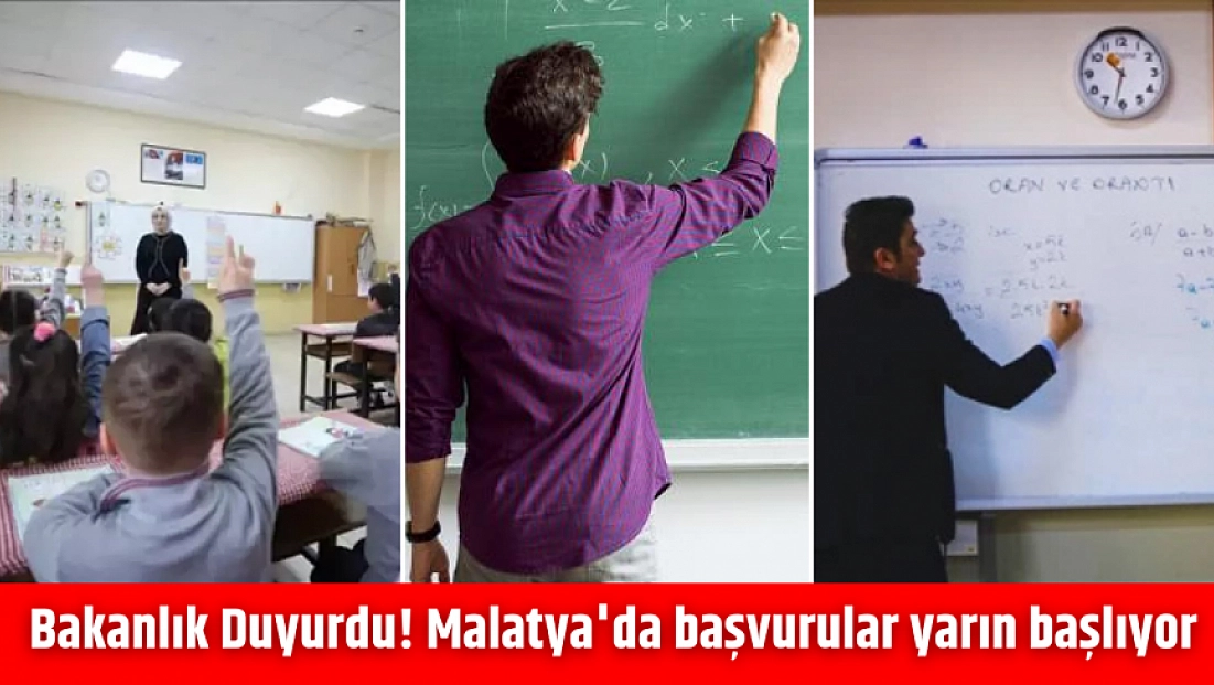 Bakanlık Duyurdu! Malatya'da başvurular yarın başlıyor