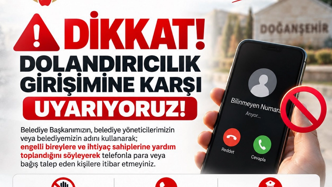 Başkan Bayram'dan dolandırıcılık uyarısı: 'Para göndermeyin'
