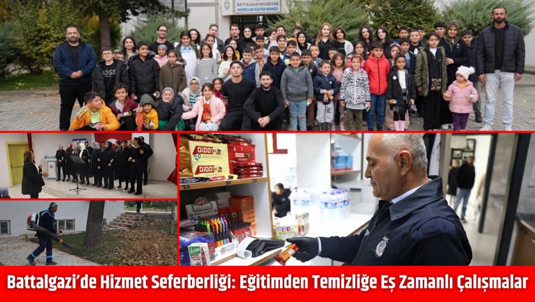 Battalgazi’de hizmet seferberliği: Eğitimden temizliğe eş zamanlı çalışmalar