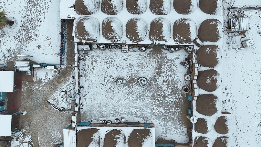 Beyazla tarihin buluşması eşsiz manzara oluşturdu