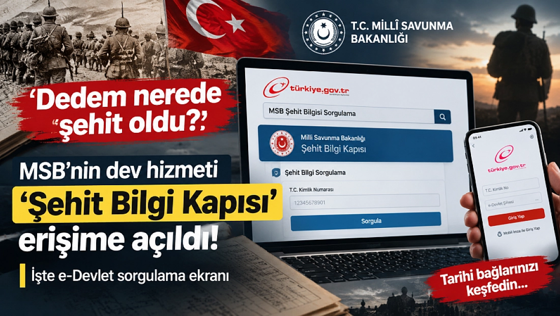 Dedem nerede şehit oldu? MSB’nin dev hizmeti 'Şehit Bilgi Kapısı' erişime açıldı! İşte e-Devlet sorgulama ekranı