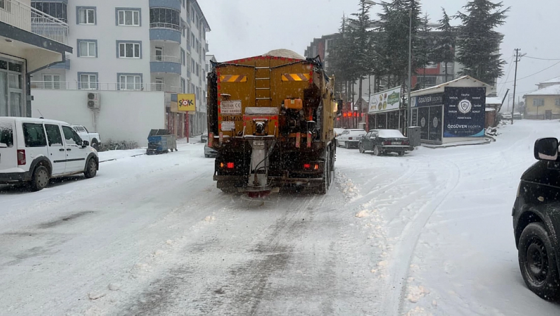 Doğanşehir’de karla mücadele seferberliği başladı