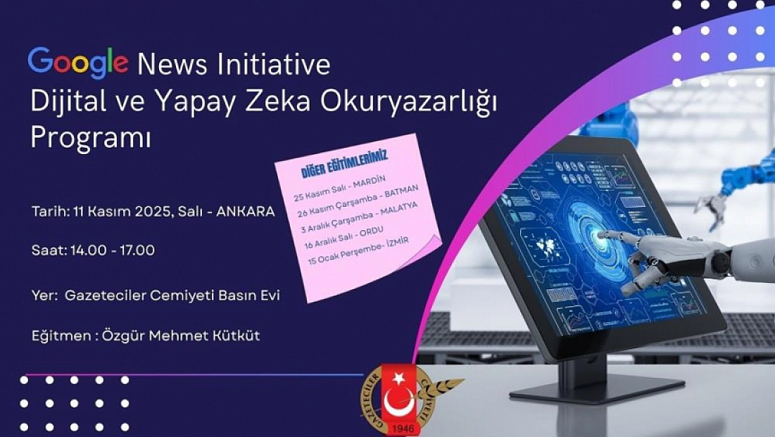 Google, Malatya’da dijital ve yapay zeka eğitimi düzenleyecek