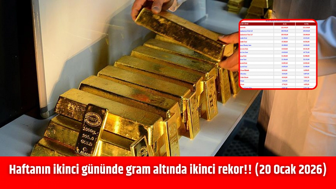 Haftanın ikinci gününde gram altında ikinci rekor!! (20 Ocak 2026)
