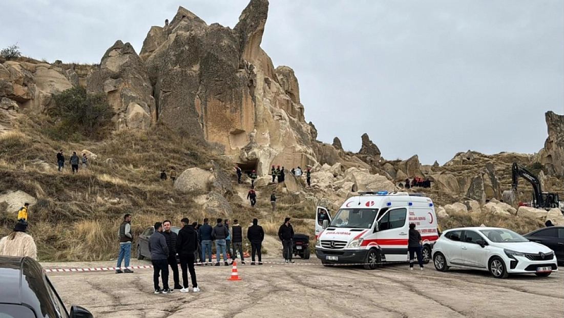 Kapadokya'da peri bacası çöktü: 2 kişi öldü
