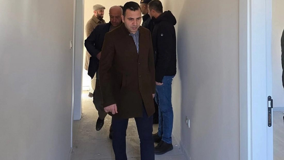 Kaymakam Algın, köy evleri inşaatlarını inceledi
