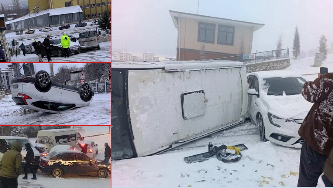 Kış Lastiği İhmali Malatya’da Trafiği Felç Etti