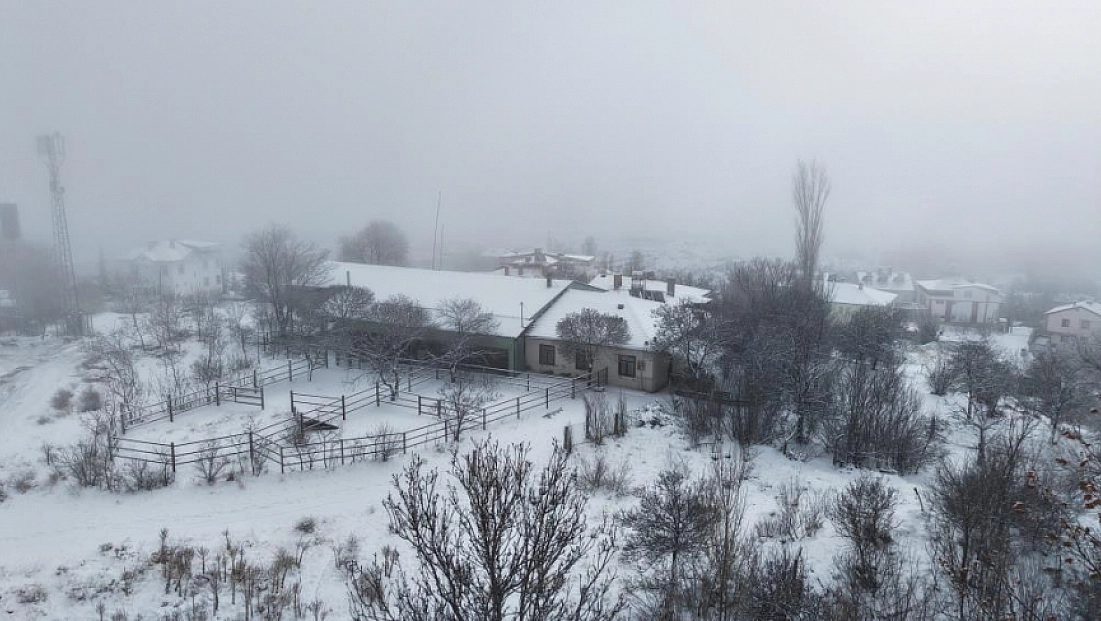 Kışın büyüsü havadan görüntülendi