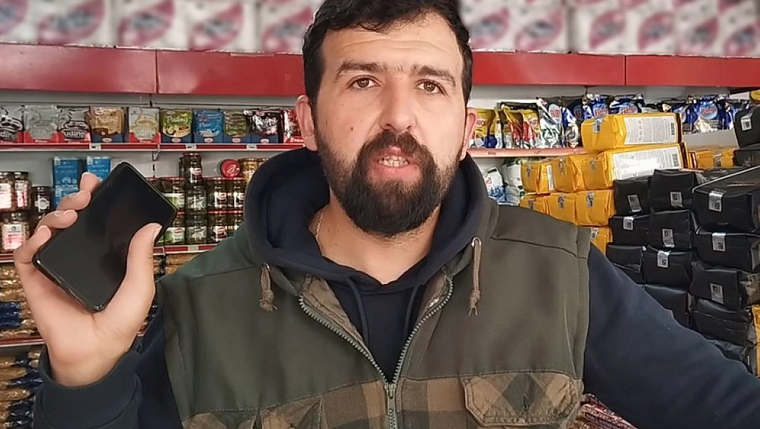 Köpek sandığı ayıyı cep telefonu ile görüntüledi, ‘koca oğlan’ diye seslendi