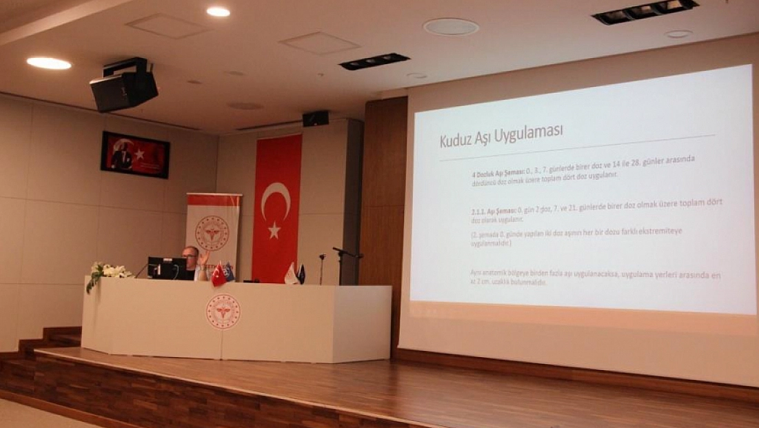 Kuduz riskli temas ve aşı profilaksisi eğitimi verildi