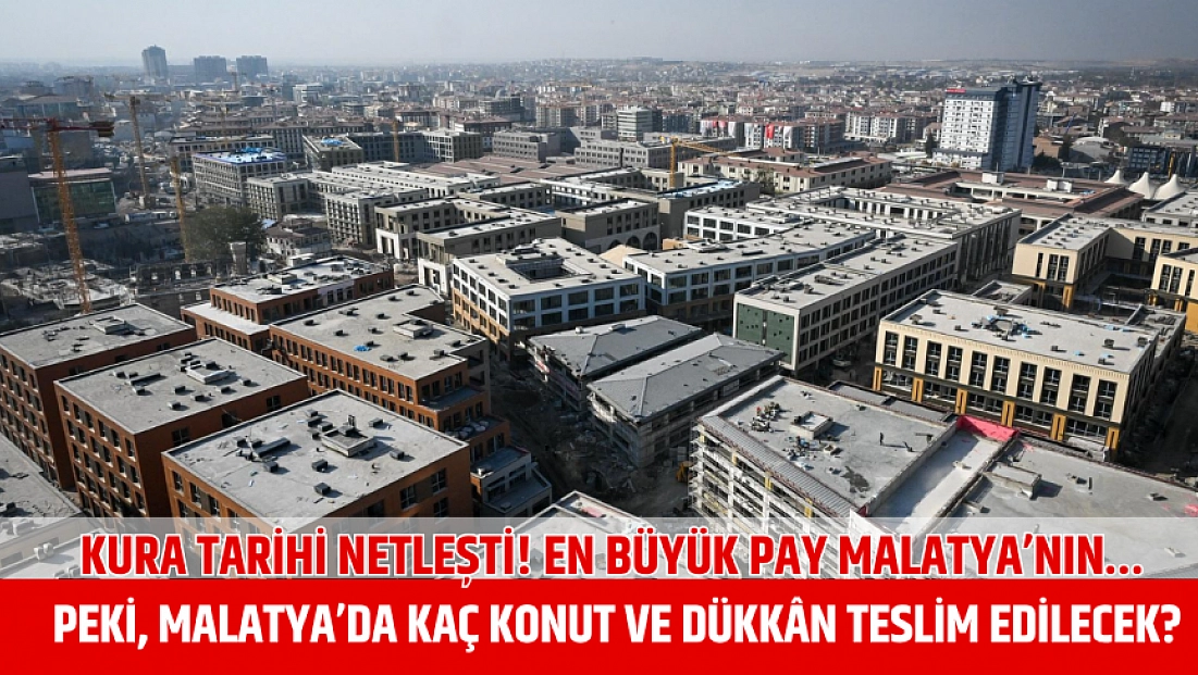 Kura tarihi netleşti! En büyük pay Malatya’nın… Peki, Malatya’da kaç konut ve dükkân teslim edilecek?