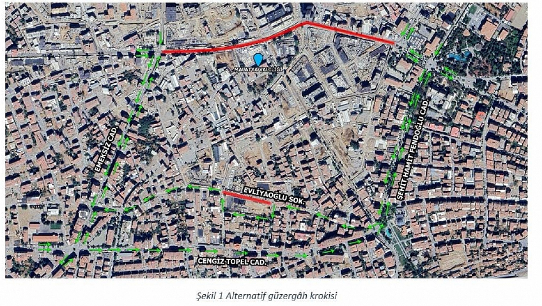 Malatya’da 2 Cadde 33 Saat Boyunca Trafiğe Kapatılıyor