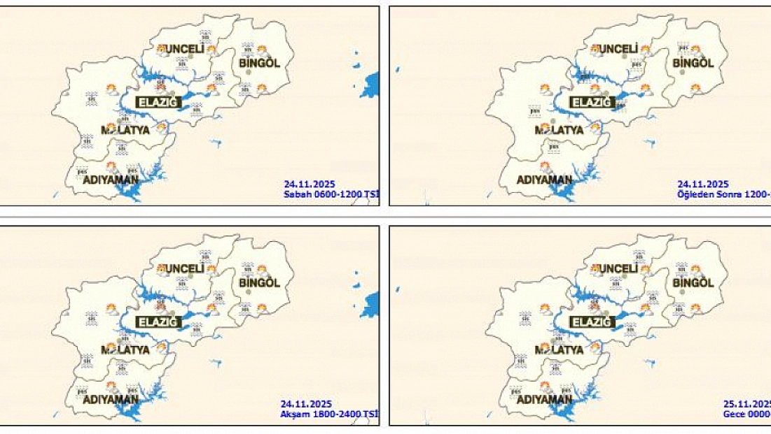 Malatya'da 24 Kasım'da hava nasıl olacak? Yağış uyarısı var mı?