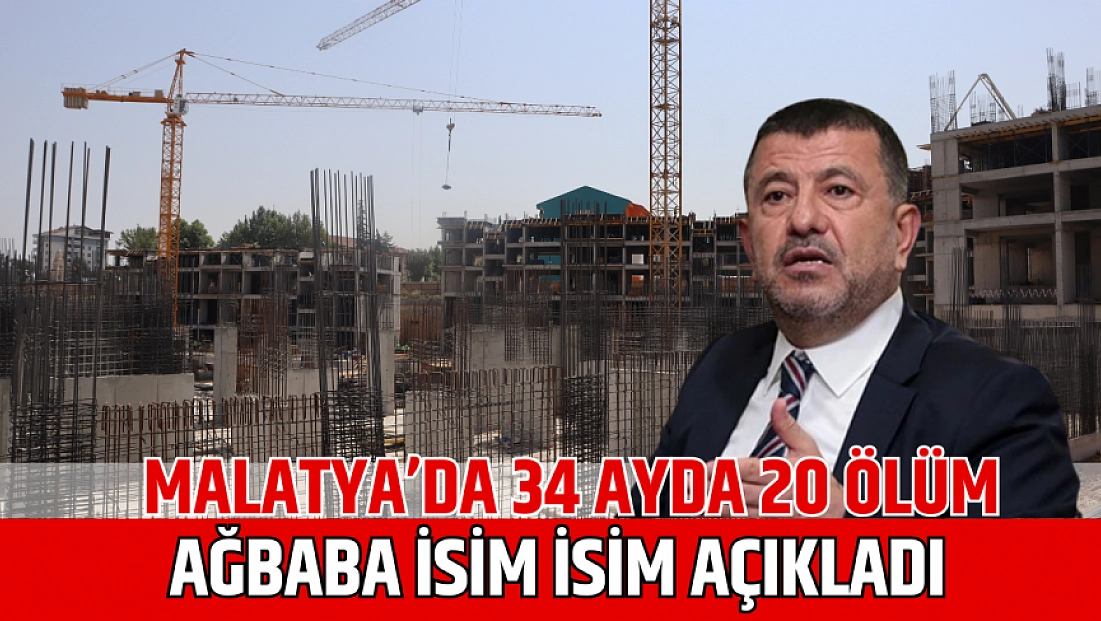 Malatya’da 34 ayda 20 ölüm: Ağbaba isim isim açıkladı