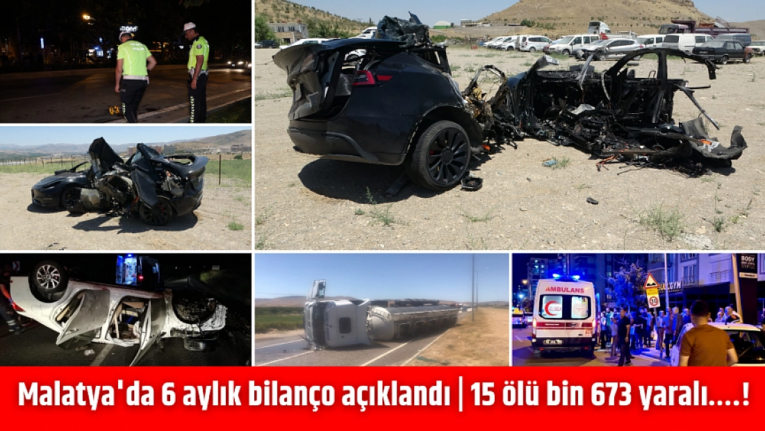 Malatya'da 6 aylık bilanço açıklandı | 15 ölü bin 673 yaralı….!