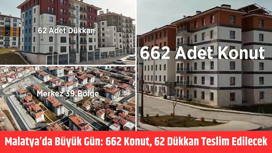 Malatya’da Büyük Gün: 662 Konut, 62 Dükkan Teslim Edilecek