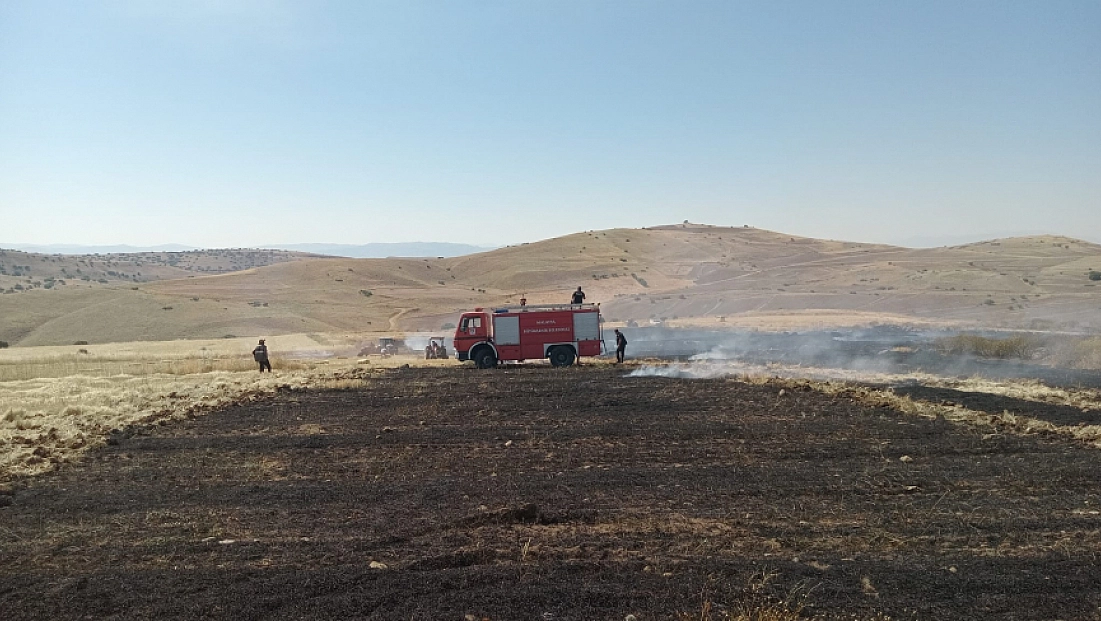 Malatya’da ekin yangını çıktı! Ekipler kısa sürede söndürdü