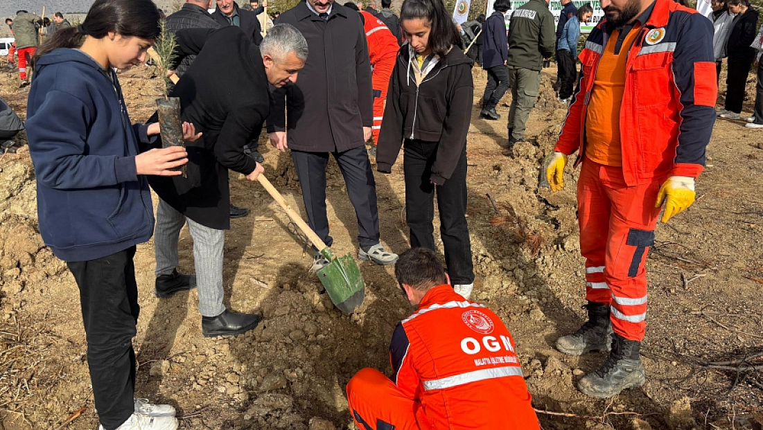 Malatya'da fidanlar toprakla buluştu