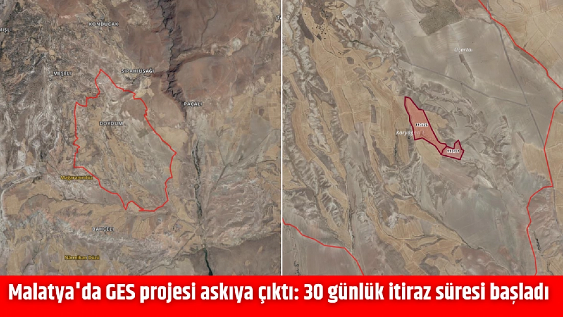 Malatya'da GES projesi askıya çıktı: 30 günlük itiraz süresi başladı