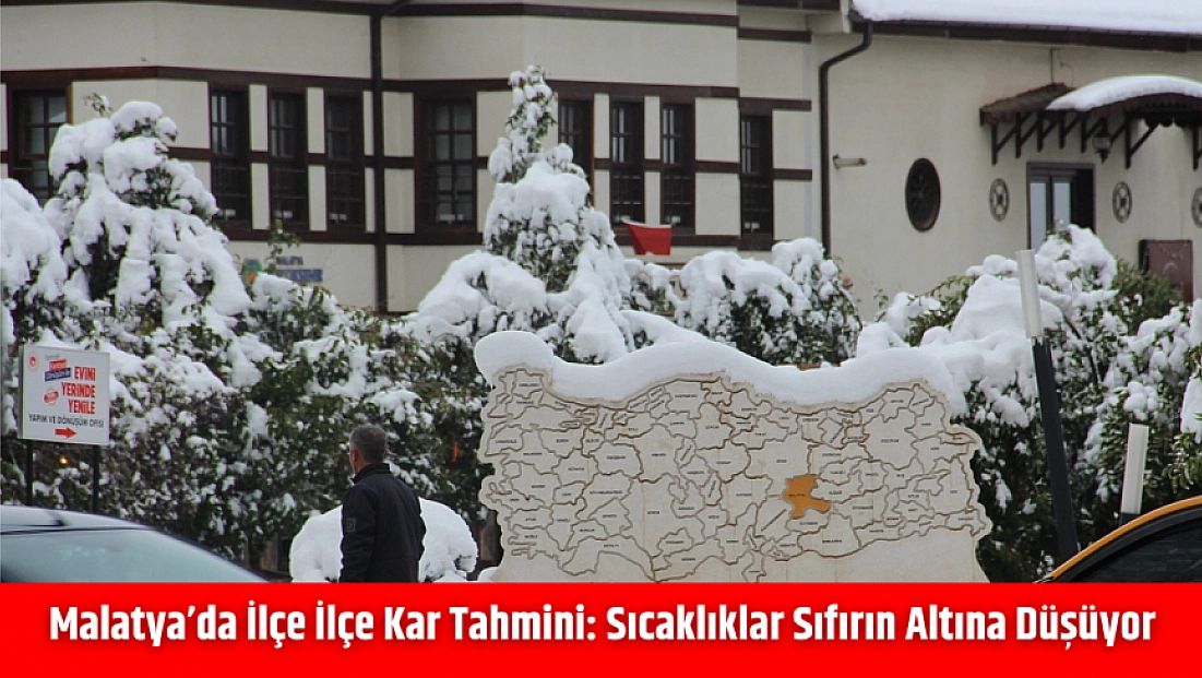 Malatya’da ilçe ilçe kar tahmini: Sıcaklıklar sıfırın altına düşüyor