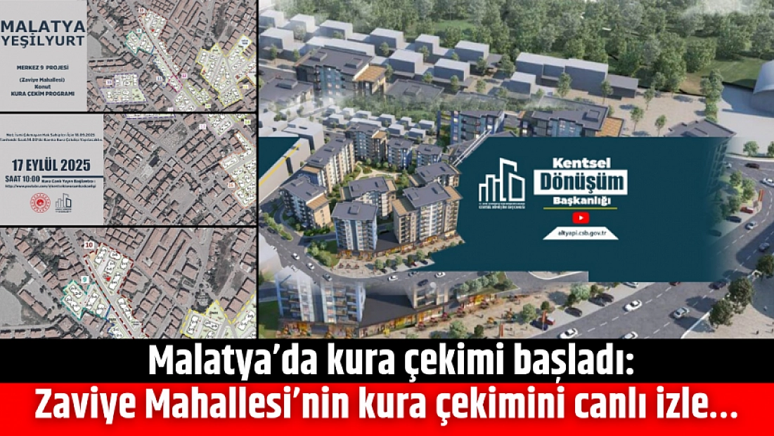 Malatya’da kura çekimi başladı: Zaviye Mahallesi’nin kura çekimini canlı izle…