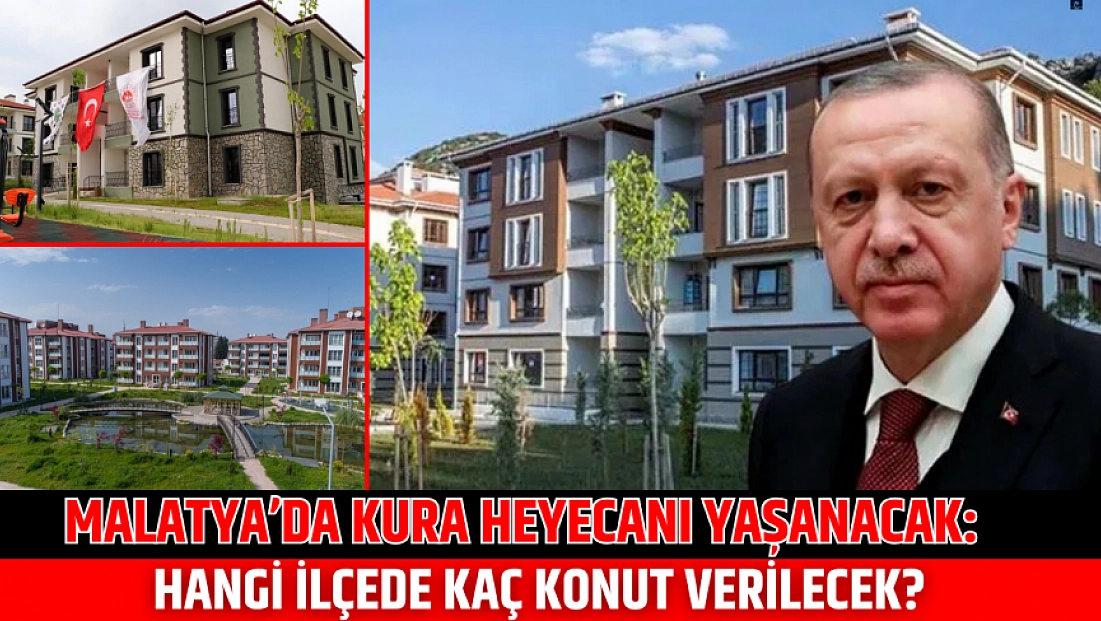 Malatya’da Kura heyecanı Yaşanacak: Hangi ilçede kaç konut verilecek?