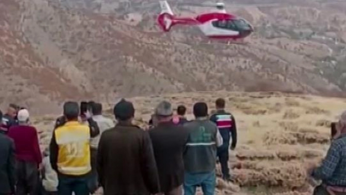 Malatya'da uçuruma yuvarlanan adamın kurtarılma anları ortaya çıktı!