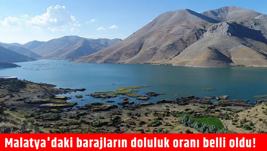 Malatya'daki barajların doluluk oranı belli oldu!