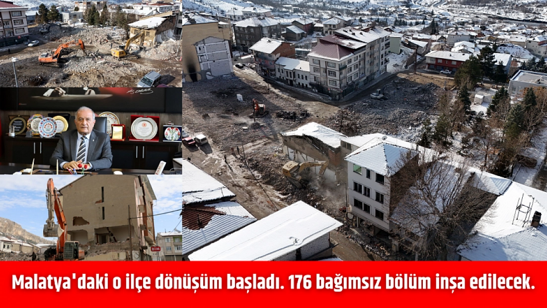 Malatya'daki o ilçe dönüşüm başladı. 176 bağımsız bölüm inşa edilecek.