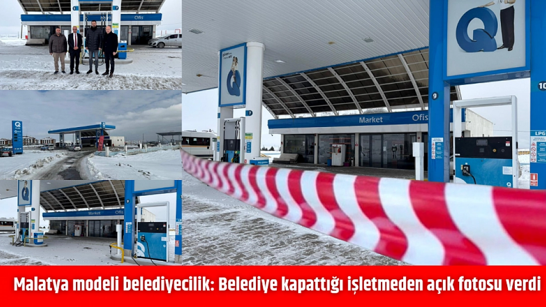 Malatya modeli belediyecilik: Belediye kapattığı işletmeden açık fotosu verdi