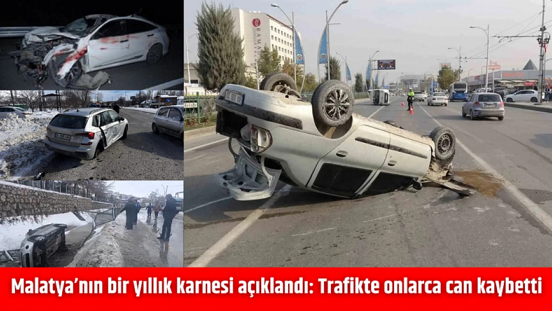 Malatya’nın bir yıllık karnesi açıklandı: Trafikte onlarca can kaybetti