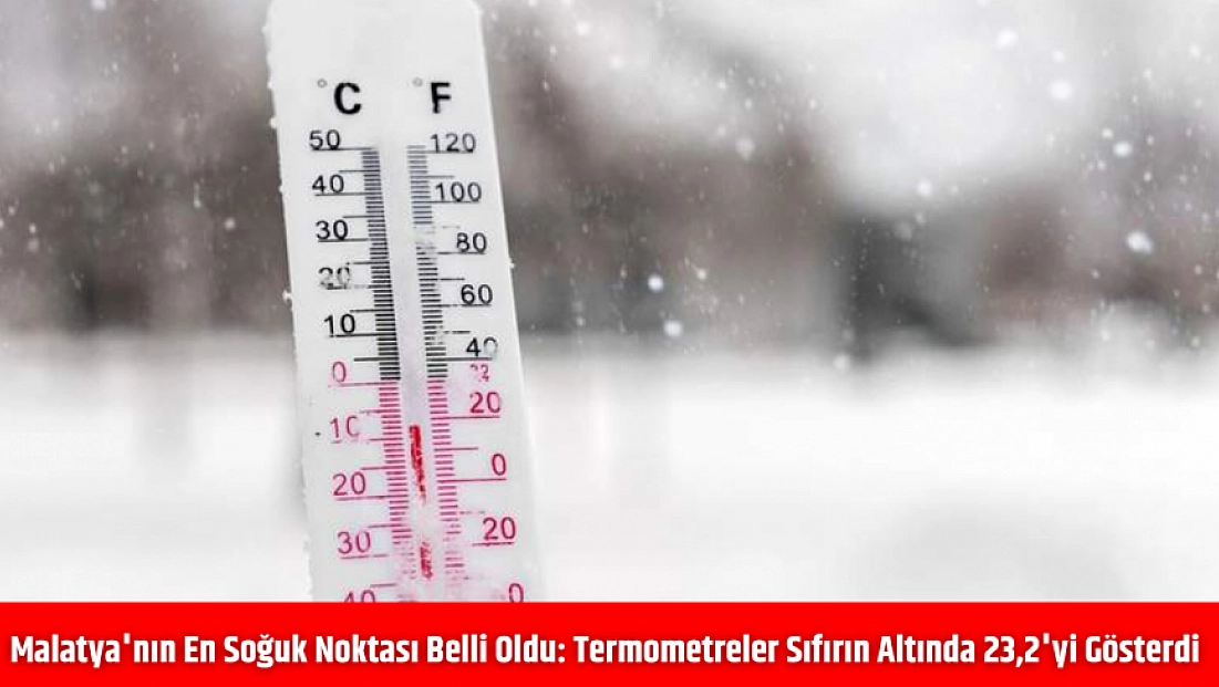 Malatya'nın en soğuk noktası belli oldu: Termometreler sıfırın altında 23,2'yi gösterdi