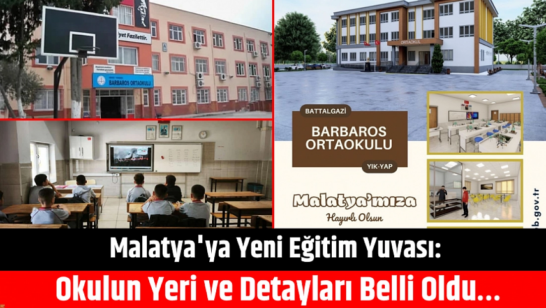 Malatya’ya yeni eğitim yuvası: Okulun yeri ve detayları belli oldu…