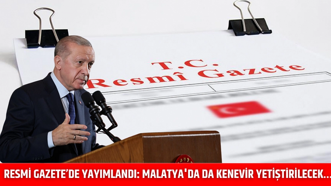 Resmi Gazete’de yayımlandı: Malatya'da da kenevir yetiştirilecek…