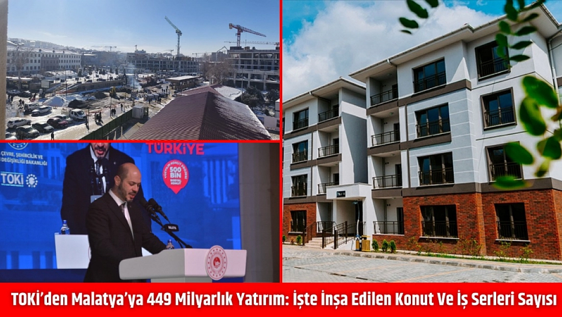 TOKİ’den Malatya’ya 449 milyarlık yatırım: İşte inşa edilen konut ve iş serleri sayısı