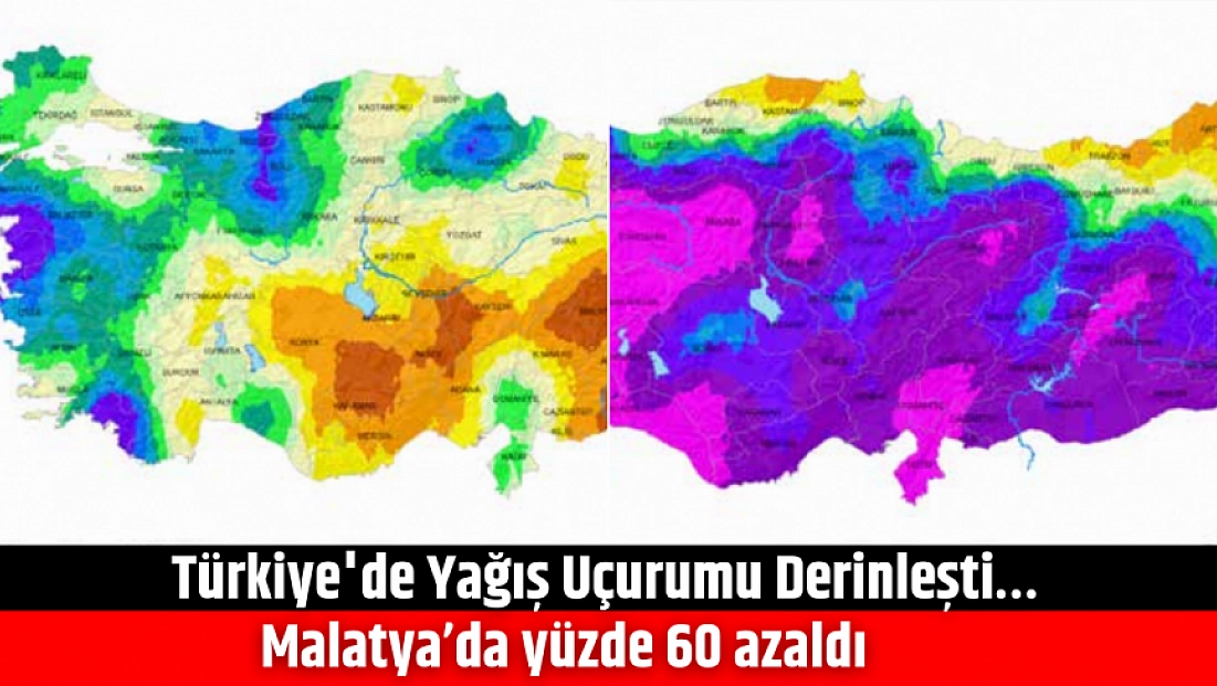 Türkiye'de Yağış Uçurumu Derinleşti… Malatya'da yüzde 60 azaldı...