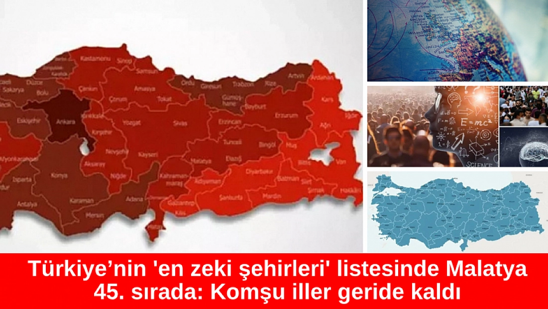 Türkiye’nin 'en zeki şehirleri' listesinde Malatya 45. sırada: Komşu iller geride kaldı