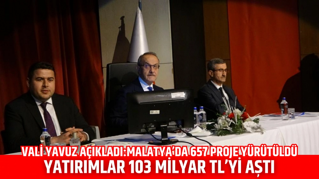 Vali Yavuz açıkladı: Malatya’da 657 projeye 103 milyarlık ödenek