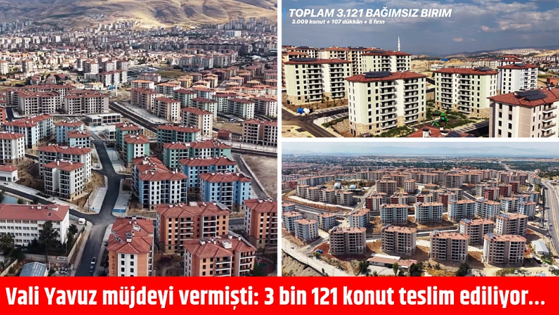 Vali Yavuz müjdeyi vermişti: 3 bin 121 konut teslim ediliyor…