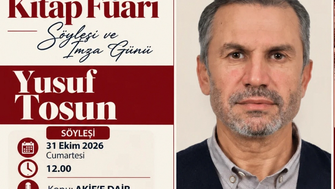 Yusuf Tosun Malatya'da okurlarıyla buluşacak