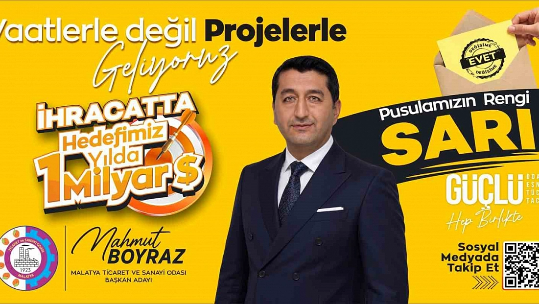 Mahmut Boyraz’ın seçim pusulası sarı renk oldu