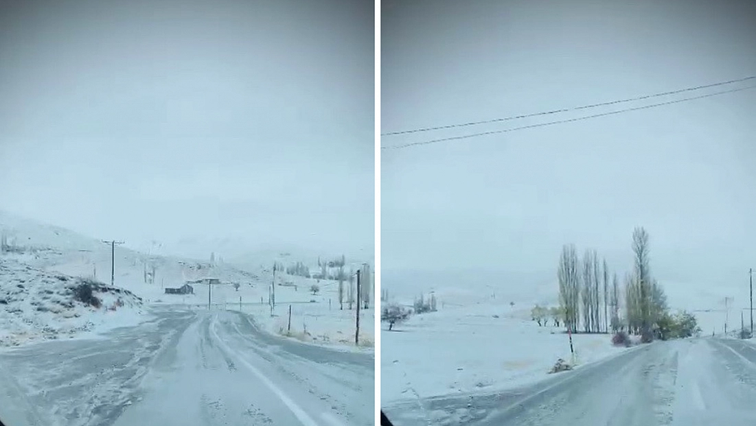 Sincik-Malatya Yolu Beyaza Büründü: Kar Erken Geldi